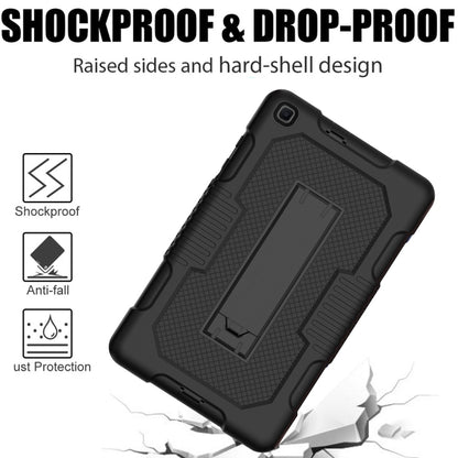 For Samsung Galaxy Tab A 8.0 2019 T290 Contrast Color Robot Shockproof Silicone + PC Tablet Case(Black) by bashfashion