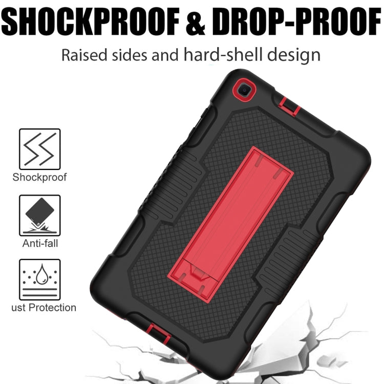 For Samsung Galaxy Tab A 8.0 2019 T290 Contrast Color Robot Shockproof Silicone + PC Tablet Case(Black Red) by bashfashion
