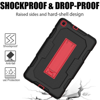 For Samsung Galaxy Tab A 8.0 2019 T290 Contrast Color Robot Shockproof Silicone + PC Tablet Case(Black Red) by bashfashion