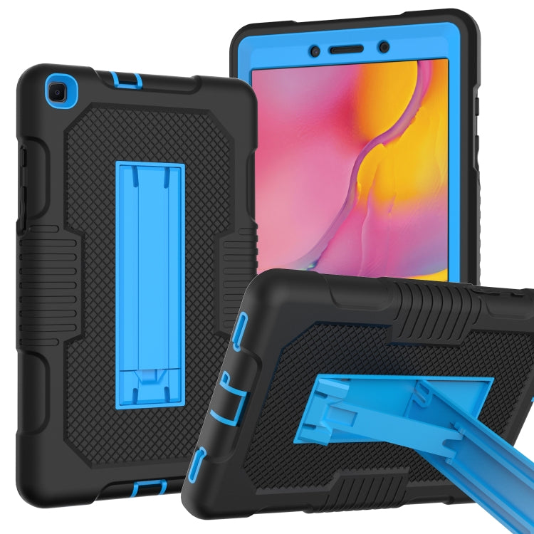 For Samsung Galaxy Tab A 8.0 2019 T290 Contrast Color Robot Shockproof Silicone + PC Tablet Case(Black Blue) by bashfashion