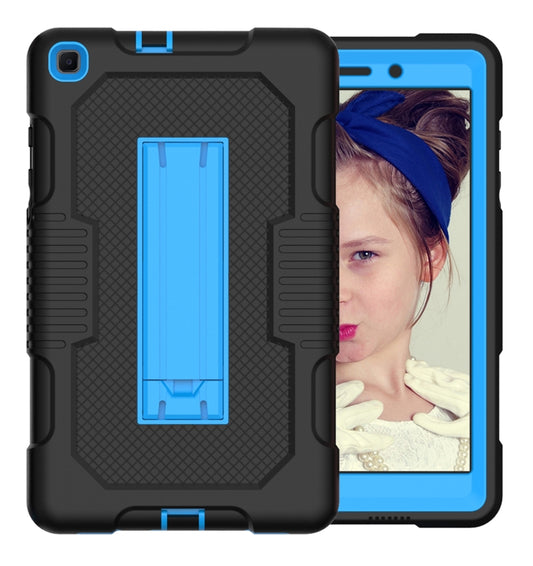 For Samsung Galaxy Tab A 8.0 2019 T290 Contrast Color Robot Shockproof Silicone + PC Tablet Case(Black Blue) by bashfashion