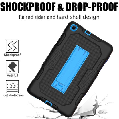 For Samsung Galaxy Tab A 8.0 2019 T290 Contrast Color Robot Shockproof Silicone + PC Tablet Case(Black Blue) by bashfashion