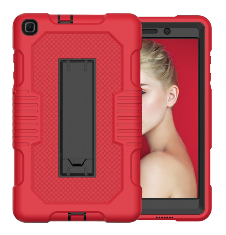 For Samsung Galaxy Tab A 8.0 2019 T290 Contrast Color Robot Shockproof Silicone + PC Tablet Case(Red Black) by bashfashion