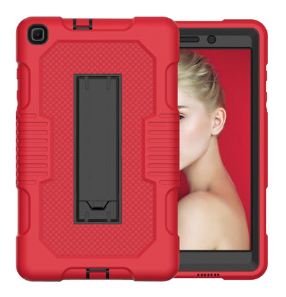 For Samsung Galaxy Tab A 8.0 2019 T290 Contrast Color Robot Shockproof Silicone + PC Tablet Case(Red Black) by bashfashion