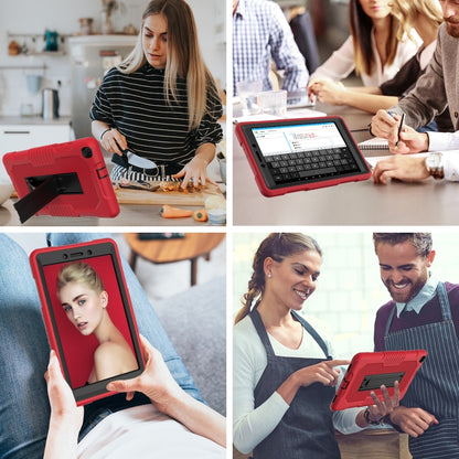 For Samsung Galaxy Tab A 8.0 2019 T290 Contrast Color Robot Shockproof Silicone + PC Tablet Case(Red Black) by bashfashion