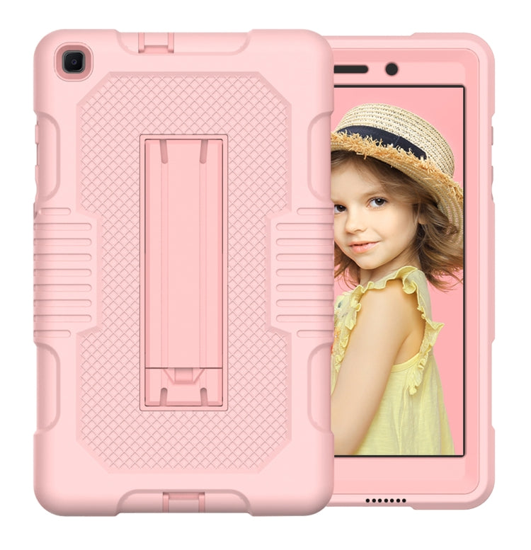 For Samsung Galaxy Tab A 8.0 2019 T290 Contrast Color Robot Shockproof Silicone + PC Tablet Case(Rose Gold) by bashfashion