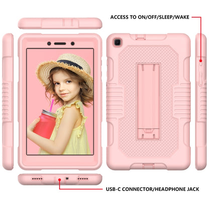 For Samsung Galaxy Tab A 8.0 2019 T290 Contrast Color Robot Shockproof Silicone + PC Tablet Case(Rose Gold) by bashfashion