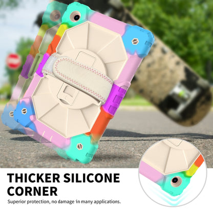 For Samsung Galaxy Tab A8 10.5 2021 X200 Contrast Color Robot Silicone + PC Tablet Case(Colorful Blue) by bashfashion