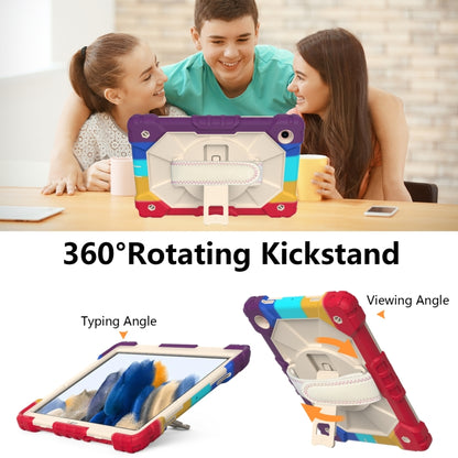 For Samsung Galaxy Tab A8 10.5 2021 X200 Contrast Color Robot Silicone + PC Tablet Case(Colorful Red) by bashfashion