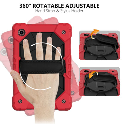 For Samsung Galaxy Tab A8 10.5 2021 X200 Contrast Color Robot Silicone + PC Tablet Case(Red+Black) by bashfashion