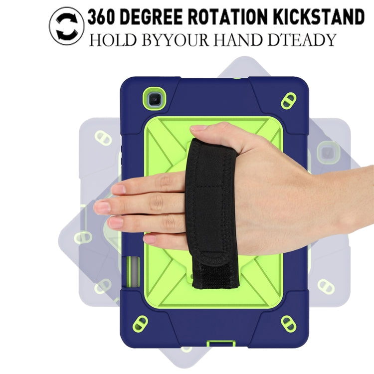 For Samsung Galaxy Tab S6 Lite P610 Contrast Color Robot Silicone + PC Tablet Case(Navy Blue Yellow Green) by bashfashion