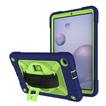 For Samsung Galaxy Tab A 8.4 T307 Contrast Color Robot Silicone + PC Tablet Case(Navy Blue Yellow Green) by bashfashion