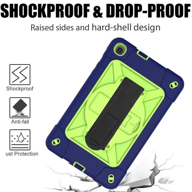 For Samsung Galaxy Tab A 8.4 T307 Contrast Color Robot Silicone + PC Tablet Case(Navy Blue Yellow Green) by bashfashion