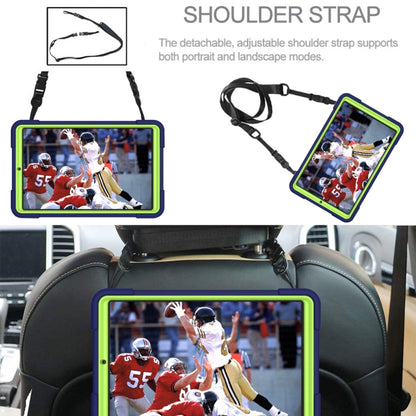 For Samsung Galaxy Tab A 8.4 T307 Contrast Color Robot Silicone + PC Tablet Case(Navy Blue Yellow Green) by bashfashion