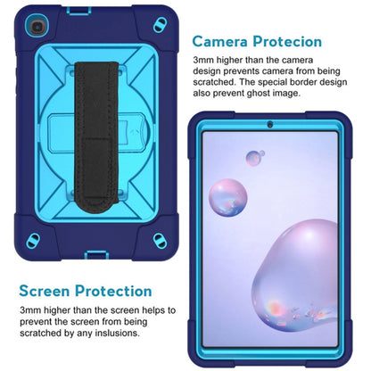 For Samsung Galaxy Tab A 8.4 T307 Contrast Color Robot Silicone + PC Tablet Case(Navy Blue) by bashfashion