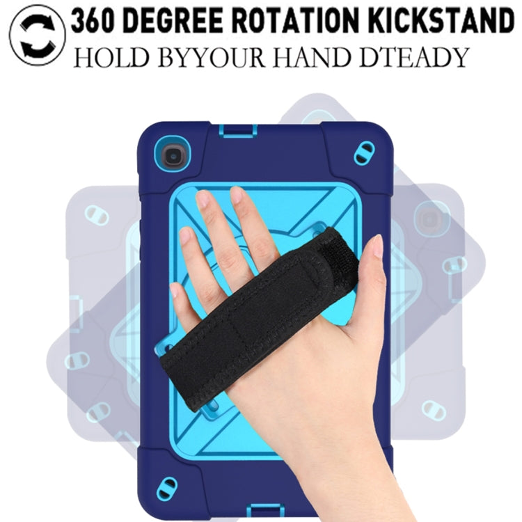 For Samsung Galaxy Tab A 8.4 T307 Contrast Color Robot Silicone + PC Tablet Case(Navy Blue) by bashfashion