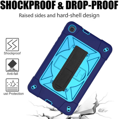 For Samsung Galaxy Tab A 8.4 T307 Contrast Color Robot Silicone + PC Tablet Case(Navy Blue) by bashfashion