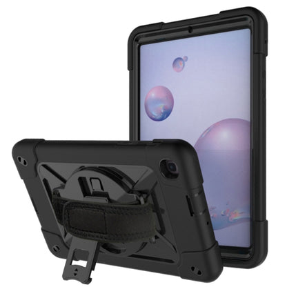 For Samsung Galaxy Tab A 8.4 T307 Contrast Color Robot Silicone + PC Tablet Case(Black) by bashfashion