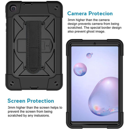 For Samsung Galaxy Tab A 8.4 T307 Contrast Color Robot Silicone + PC Tablet Case(Black) by bashfashion