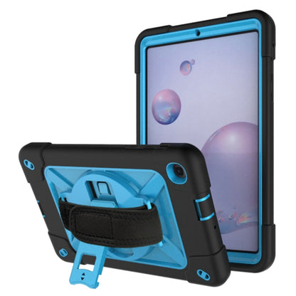For Samsung Galaxy Tab A 8.4 T307 Contrast Color Robot Silicone + PC Tablet Case(Black Blue) by bashfashion