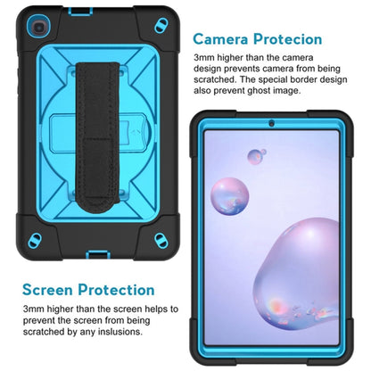 For Samsung Galaxy Tab A 8.4 T307 Contrast Color Robot Silicone + PC Tablet Case(Black Blue) by bashfashion
