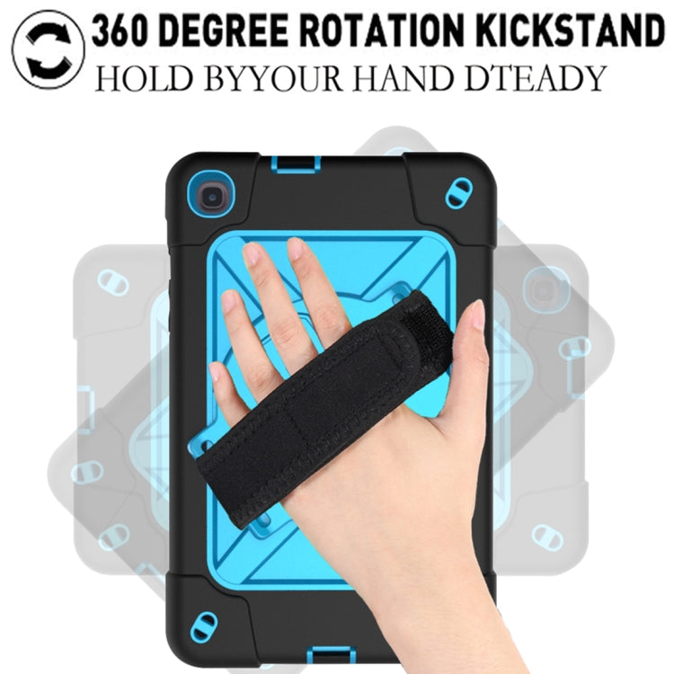 For Samsung Galaxy Tab A 8.4 T307 Contrast Color Robot Silicone + PC Tablet Case(Black Blue) by bashfashion