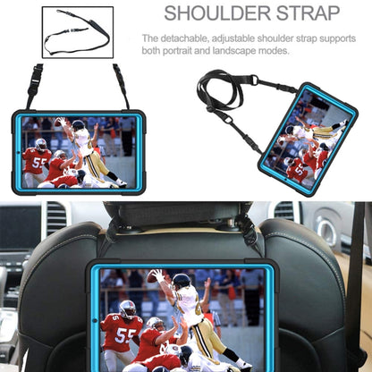 For Samsung Galaxy Tab A 8.4 T307 Contrast Color Robot Silicone + PC Tablet Case(Black Blue) by bashfashion