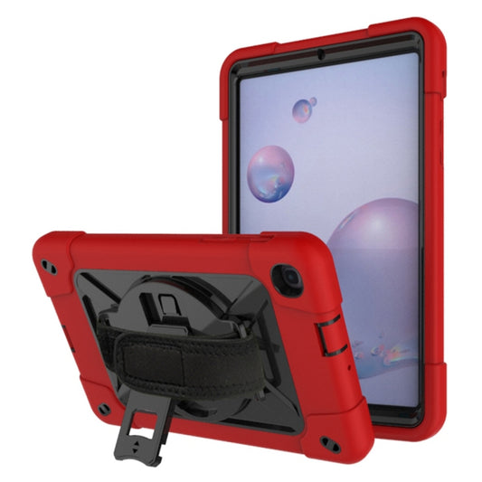 For Samsung Galaxy Tab A 8.4 T307 Contrast Color Robot Silicone + PC Tablet Case(Red Black) by bashfashion