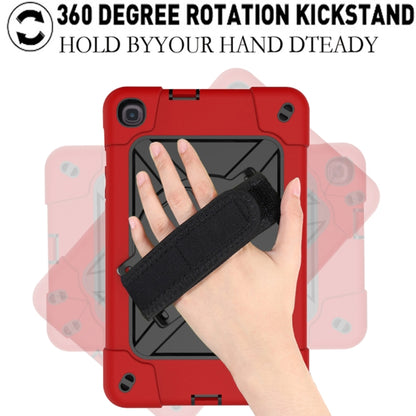 For Samsung Galaxy Tab A 8.4 T307 Contrast Color Robot Silicone + PC Tablet Case(Red Black) by bashfashion