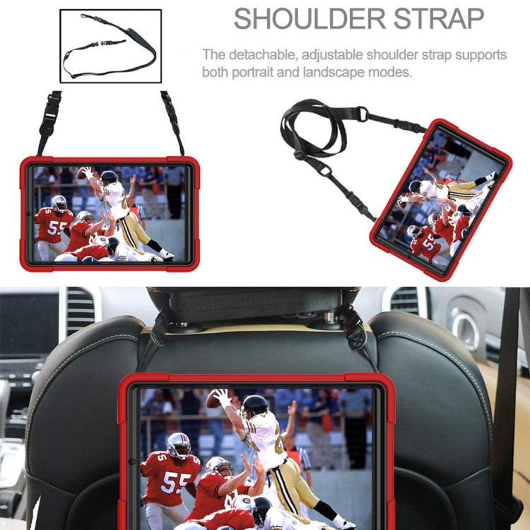 For Samsung Galaxy Tab A 8.4 T307 Contrast Color Robot Silicone + PC Tablet Case(Red Black) by bashfashion