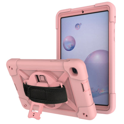 For Samsung Galaxy Tab A 8.4 T307 Contrast Color Robot Silicone + PC Tablet Case(Rose Gold) by bashfashion