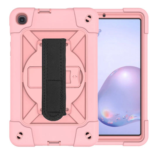 For Samsung Galaxy Tab A 8.4 T307 Contrast Color Robot Silicone + PC Tablet Case(Rose Gold) by bashfashion