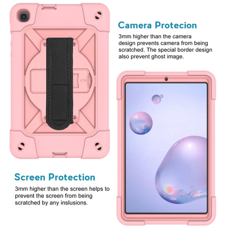 For Samsung Galaxy Tab A 8.4 T307 Contrast Color Robot Silicone + PC Tablet Case(Rose Gold) by bashfashion