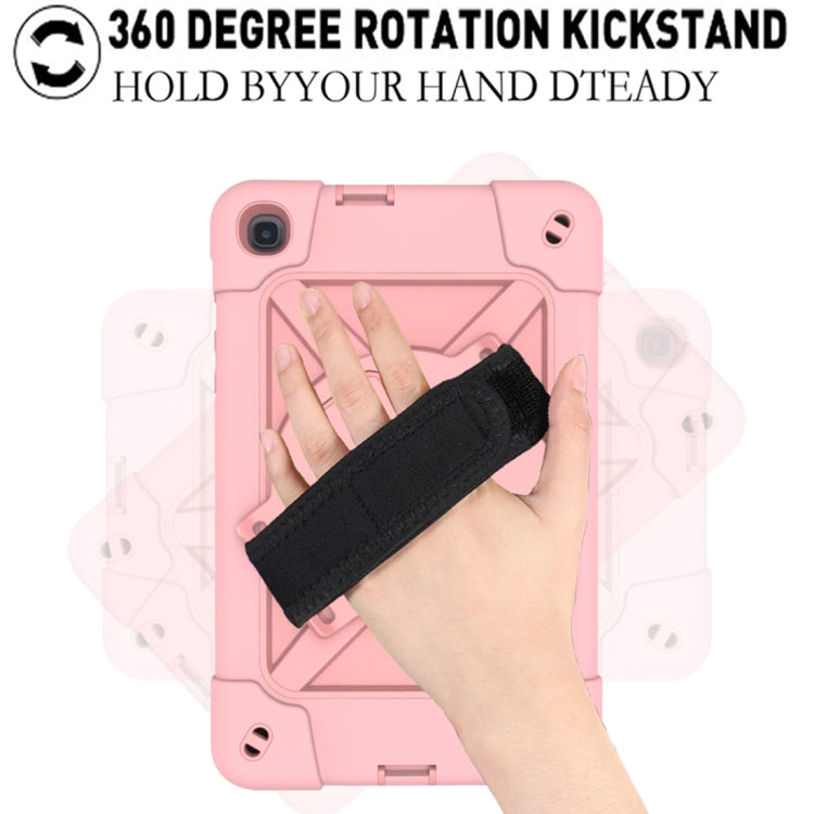 For Samsung Galaxy Tab A 8.4 T307 Contrast Color Robot Silicone + PC Tablet Case(Rose Gold) by bashfashion