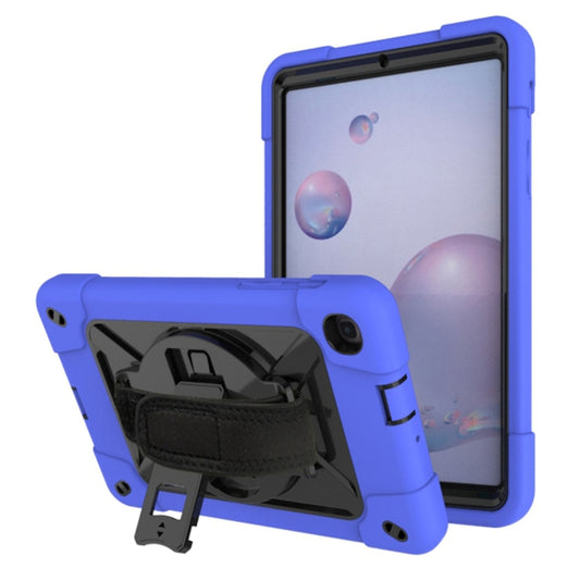 For Samsung Galaxy Tab A 8.4 T307 Contrast Color Robot Silicone + PC Tablet Case(Dark Blue Black) by bashfashion