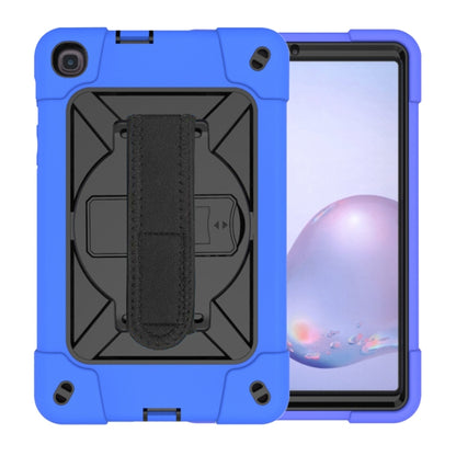 For Samsung Galaxy Tab A 8.4 T307 Contrast Color Robot Silicone + PC Tablet Case(Dark Blue Black) by bashfashion