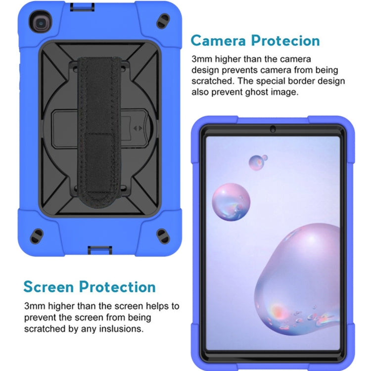 For Samsung Galaxy Tab A 8.4 T307 Contrast Color Robot Silicone + PC Tablet Case(Dark Blue Black) by bashfashion