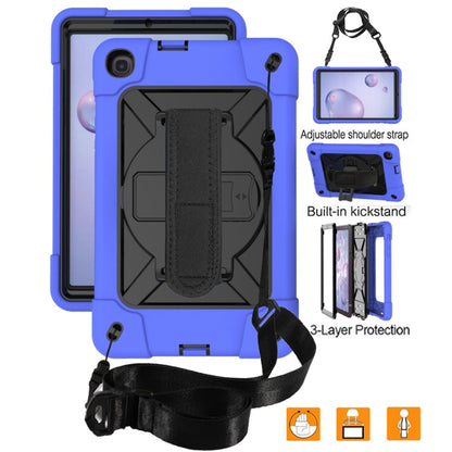 For Samsung Galaxy Tab A 8.4 T307 Contrast Color Robot Silicone + PC Tablet Case(Dark Blue Black) by bashfashion