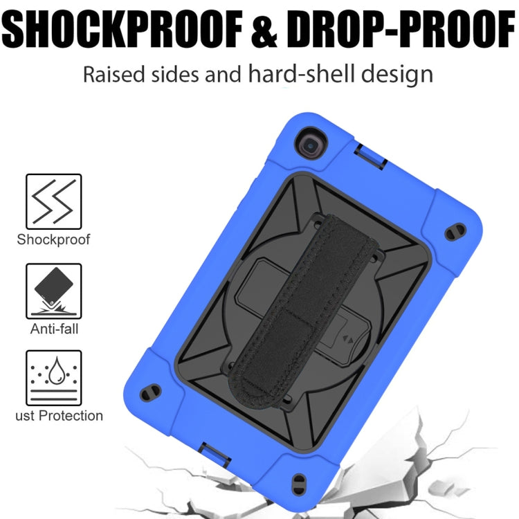 For Samsung Galaxy Tab A 8.4 T307 Contrast Color Robot Silicone + PC Tablet Case(Dark Blue Black) by bashfashion