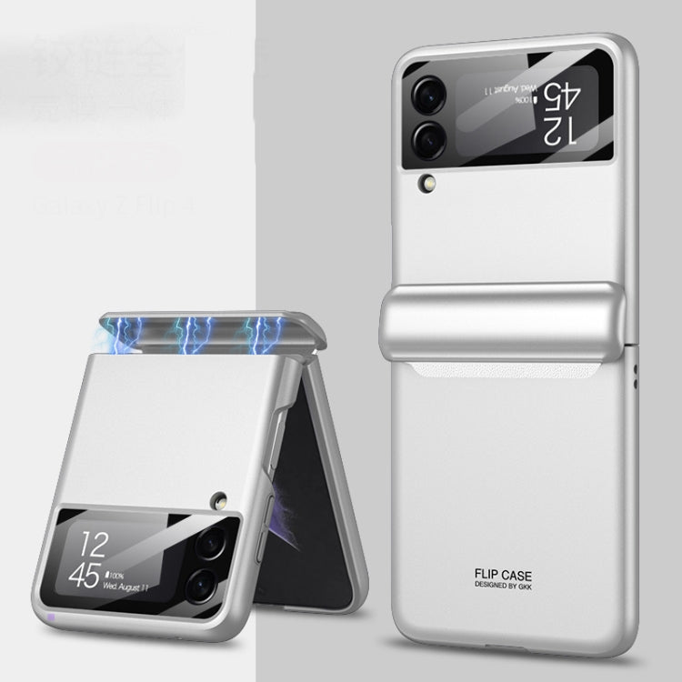 For Samsung Galaxy Z Flip4 GKK Magnetic Fold All-inclusive Protective Phone Case(Silver) by GKK