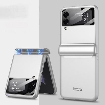 For Samsung Galaxy Z Flip4 GKK Magnetic Fold All-inclusive Protective Phone Case(Silver) by GKK