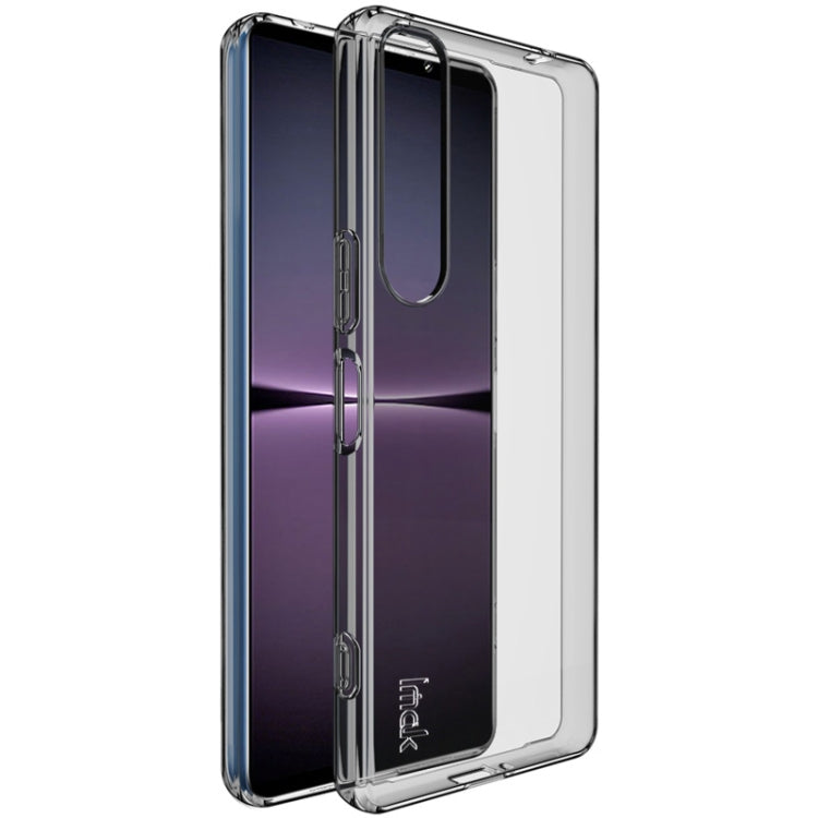 For Sony Xperia 1 IV IMAK UX-5 Series Transparent Shockproof TPU Protective Phone Case(Transparent Black) by imak