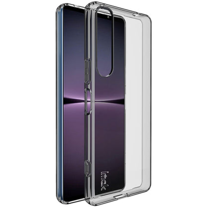 For Sony Xperia 1 IV IMAK UX-5 Series Transparent Shockproof TPU Protective Phone Case(Transparent Black) by imak