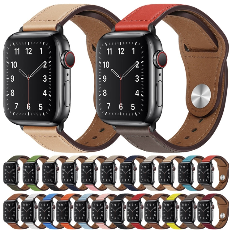 PU Leather Black Buckle Watch Band For Apple Watch Ultra 49mm&Watch Ultra 2 49mm / Series 9&8&7 45mm / SE 3&SE 2&6&SE&5&4 44mm / 3&2&1 42mm(Ivory) by bashfashion
