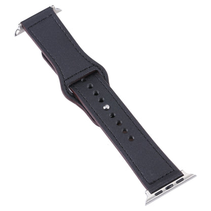 PU Leather Silver Buckle Watch Band For Apple Watch Ultra 49mm&Watch Ultra 2 49mm / Series 9&8&7 45mm / SE 3&SE 2&6&SE&5&4 44mm / 3&2&1 42mm(Apricot) by bashfashion