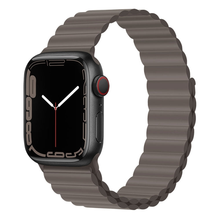 Silicone Magnet Watch Band For Apple Watch Ultra 49mm&Watch Ultra 2 49mm / Series 9&8&7 45mm / SE 3&SE 2&6&SE&5&4 44mm / 3&2&1 42mm(Grey) by bashfashion