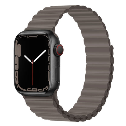 Silicone Magnet Watch Band For Apple Watch Ultra 49mm&Watch Ultra 2 49mm / Series 9&8&7 45mm / SE 3&SE 2&6&SE&5&4 44mm / 3&2&1 42mm(Grey) by bashfashion