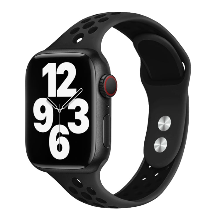 Double Nail Small Waist Watch Band For Apple Watch Ultra 49mm&Watch Ultra 2 49mm / Series 9&8&7 45mm / SE 3&SE 2&6&SE&5&4 44mm / 3&2&1 42mm(Dark Grey Black) by bashfashion