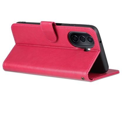 For Huawei Enjoy 50/Nova Y70/Nova Y70 Plus AZNS Sheepskin Texture Flip Leather Phone Case(Red) by AZNS