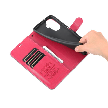 For Huawei Enjoy 50/Nova Y70/Nova Y70 Plus AZNS Sheepskin Texture Flip Leather Phone Case(Red) by AZNS